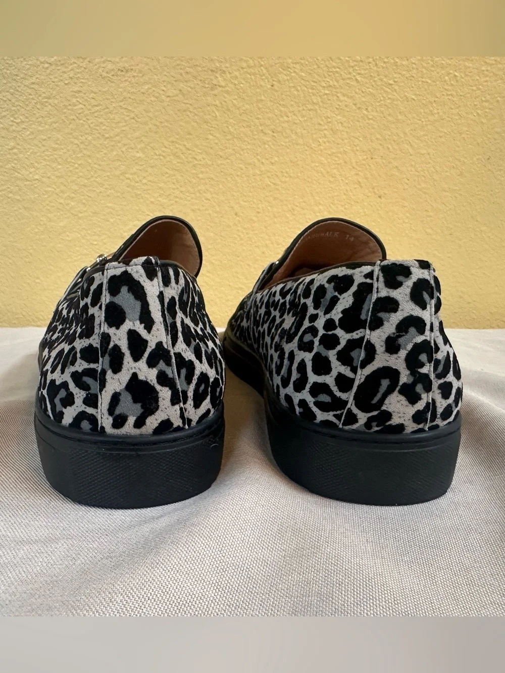 Marc Nolan Boardwalk Faux Suede Leopard Horsebit Slip-On Loafer Sz 14 Like New!